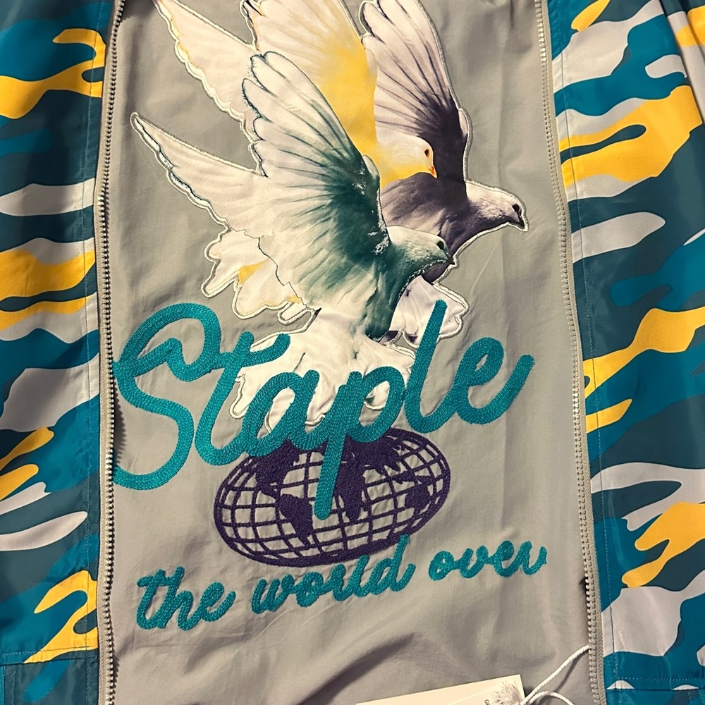 Staple Graphic Reversible Jacket with Bird Design. NWT